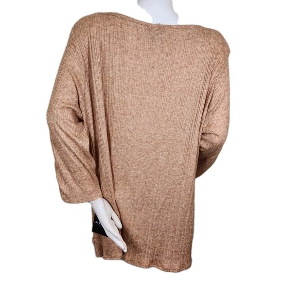 I.n. Studio Women's Top Size 2X  Beige Tan 3/4 Sleeve Top Blouse (23) - Picture 2 of 11
